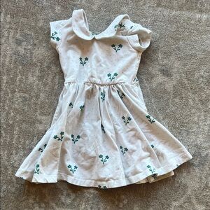 Alice and Ames White and Green Kids Dress